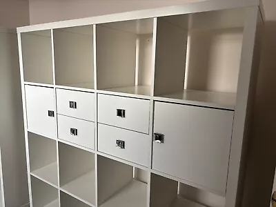 Ikea Kallax White Shelving Unit Cubes 147cm X 147cm  • £100