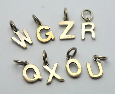 925 STERLING SILVER W G Z R Q X O U LETTERS CHARM PENDANT LOT BUNDLE 488g • $31.41