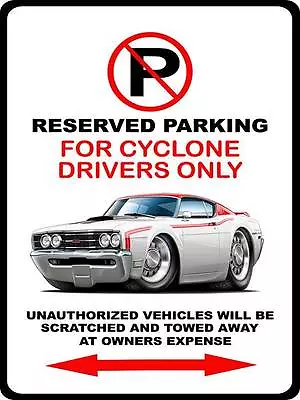 1969 Mercury Cyclone Spoiler Muscle Car No Parking Sign NEW • $19