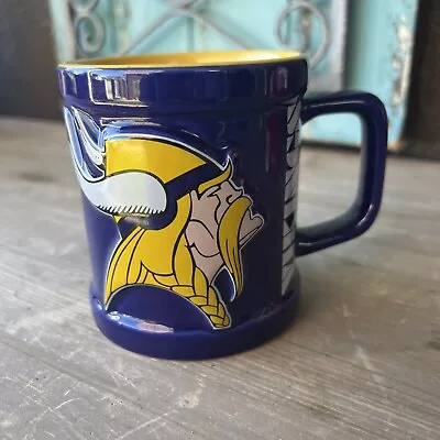 Minnesota Vikings Mug NFL 3D Sculpted Logo Ceramic Coffee Cup Official Purple • $14