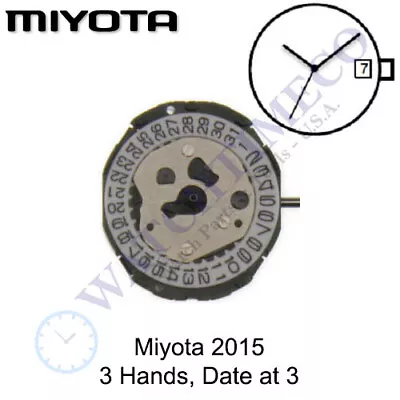 Genuine Miyota 2015 Watch Movement Japan (Multiple Variations) • $11.95