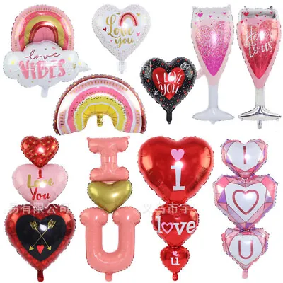 £2.45 • Buy I Love You Balloons Foil Balloon Heart Shape Wedding Valentines Helium Balloon