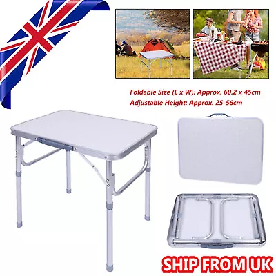 Folding Camping Tables Portable Outdoor Garden Picnic Festival Fishing BBQ Table • £15.59