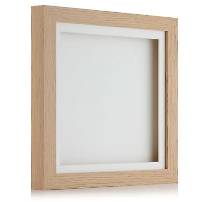 Oak 3D 1  Cube Range Deep Box Shadow Frame Memory Box Display Case Medals • £13.80