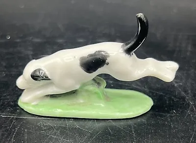 Vintage Miniature Black And White Running Dog Figurine • $8.30