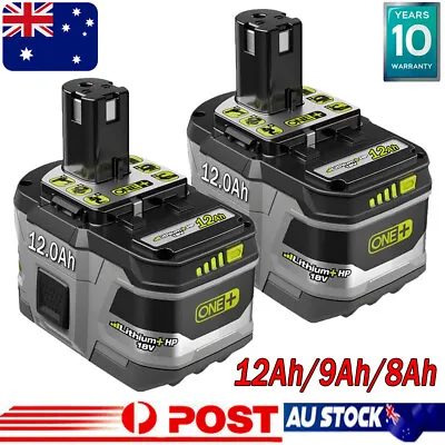 2X 12.0Ah 9Ah 8Ah 18V Lithium Genuine Battery For RYOBI P108 ONE+ PLUS P104 P107 • $51.89