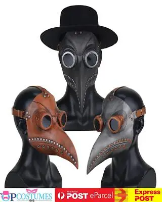 Steampunk Plague Doctor Costume Mask Birds Long Nose Beak Latex Halloween • $23.80