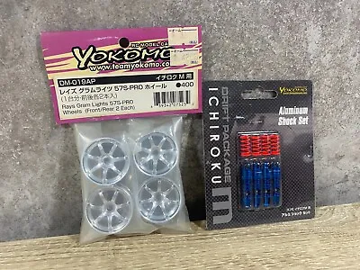 OLD VERY RARE Yokomo Drift Package Ichiroku M AL Shock Set & Rays Wheels SET F/S • $107