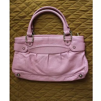 Vintage Y2K Pink Marc Jacobs Calf Leather Tote Satchel Shoulder Bag • $100