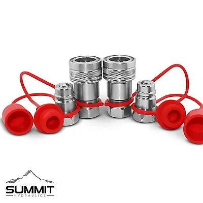 1/2  Ag Hydraulic Quick Connect Couplers Couplings Ball Pioneer Style 2 Sets • $34.99