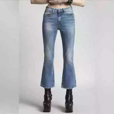 R13 Kick Fit Blue Jeans In Jasper Stretch R13W009-143 Women's Size 29 Italy • $149.99