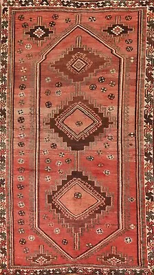 Vintage Rug 5'x9' Geomentric Qashqai Oriental Handmade Wool Living Room Area Rug • $907.80