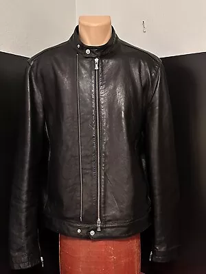 VTG Rare Versace Jeans Couture Mens Café Racer Biker Jacket MedusaXXL XLNT Cool • $600
