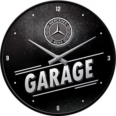 Mercedes Benz Merc Garage Old School Retro Wall Clock Man Cave Bar Shed Gift • $49.09