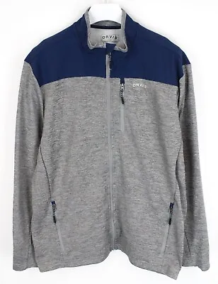 ORVIS Sweatshirt Men's XL Full Zip Mock Neck Melange Pattern Pockets • $106.30