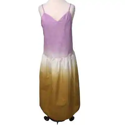£81.78 • Buy AllSaints Caro Dip Dye Cotton Slip Dress Size 8 NWT
