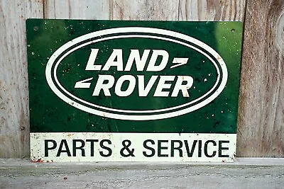 Vintage Land Rover Parts And Service Metal Sign. Approx 12'' X 8'' • £8