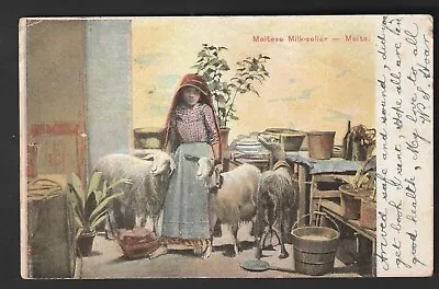 £3.99 • Buy Rare Malta 1895 Undivided Back Postcard Showing Maltese Milk-Seller