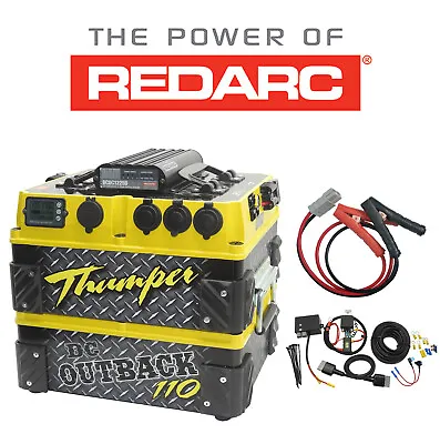 Redarc BCDC1225D DC DC Battery Box Thumper Outback 110 AH Solar Vehicle Charge • $1399