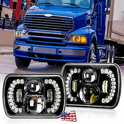 2PCS Fits For Sterling Truck LT9500 7x6  5X7  LED Headlights W/ DRL Turn Signals • $73.99