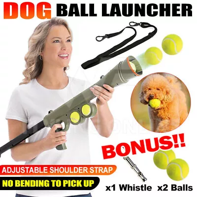 $23.31 • Buy Dog Tennis Ball Gun Launcher  Pet Play Outdoor Toy Fetch Throw Interactive Toy