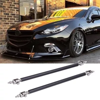 For Mazda 3 6 MX-5 Carbon Fiber Front Bumper Lip Splitter Strut Rods Support Bar • $16.51