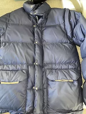 70s Saratoga Navy Blue Down Jacket Size Medium Men’s • $80