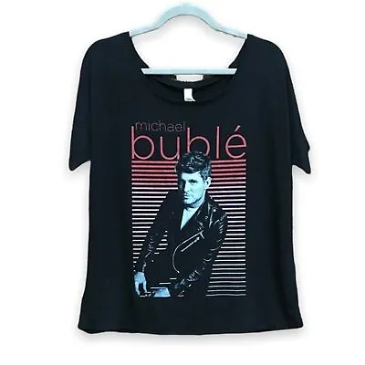 Bella Canvas Michael Buble Graphic Concert T Short Sleeve Black Red Women Medium • £24.11