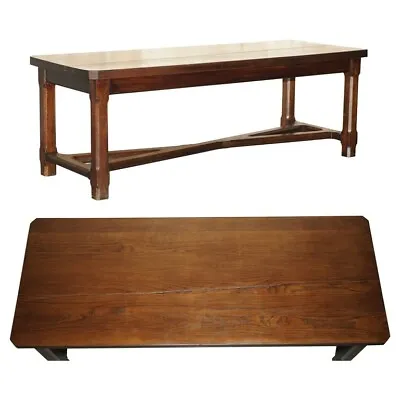 19th Century French Oak Refectory Hayrake Dining Table With Stunning Base • $4915.97