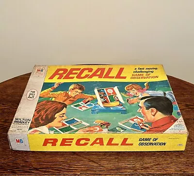 Vintage Milton Bradley RECALL Game Of Observation Made In USA 1960s • $30