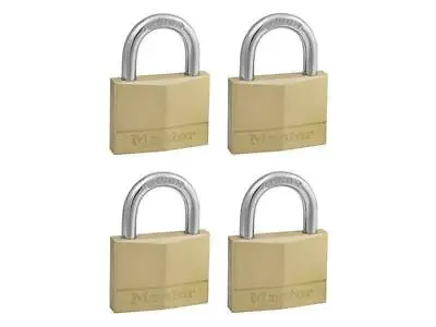 Master Lock Solid Brass 50Mm Padlock 5-Pin - Keyed Alike X 4 MLK150Q • £41.79