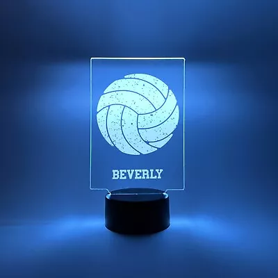 Personalized LED Light Up Desk Lamp Stand Sports Volley Ball Player Room Gift • $19.95