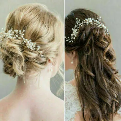 £4.39 • Buy 10Flower Wedding Hair Pins Bridesmaid Crystal Diamante Pearls Bridal Clips Grips