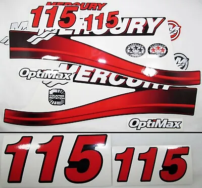 For MERCURY 115 Two Stroke Outboard. Vinyl Decal Set From BOAT-MOTO / Stickers • $46