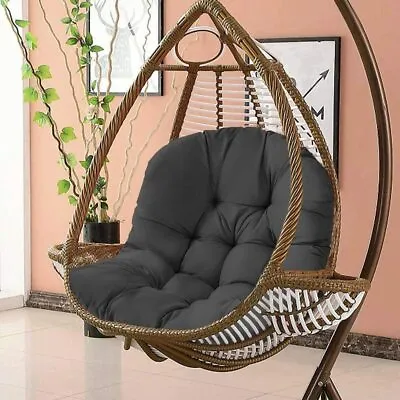 Hanging Egg Chair Cushion Armrest Soft Swing Wicker Chair Seat Pad Polyester NEW • $31.34