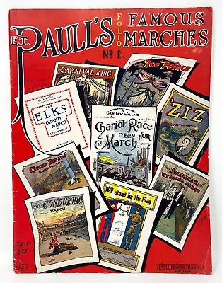 E.T. Paull’s  Folio 9 Famous Marches No.1 Revised Ed. Sheet Music Book • $12