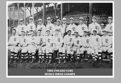 1908 Chicago Cubs Team PHOTO Wrigley Field Baseball Stadium World Series Champs • $5.78