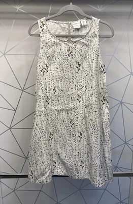 $26 • Buy Rachel Zoe  Shift Dress 100% LINEN Floral Pattern Sleeveless Size Medium