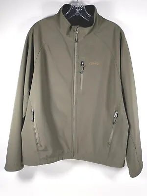 ORVIS Trout Bum Full Zip Jacket Mens Sz Medium Olive Green Fishing • $29.99