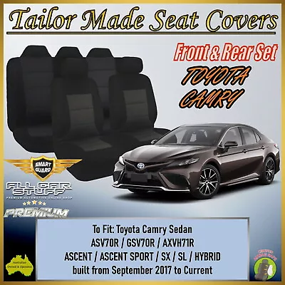 Premium Black Seat Covers For Toyota Camry Ascent/Sport/Hybrid 09/2017 - Current • $188.20