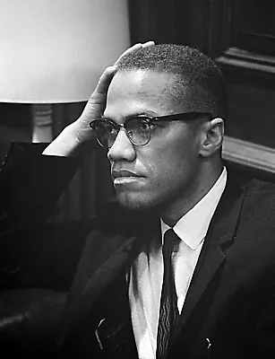 MALCOLM X POSTER Mx3 (CHOOSE SIZE - A5/A4/A3/A2/A1/A0) ALSO FRAMED OPTION! • £3.25