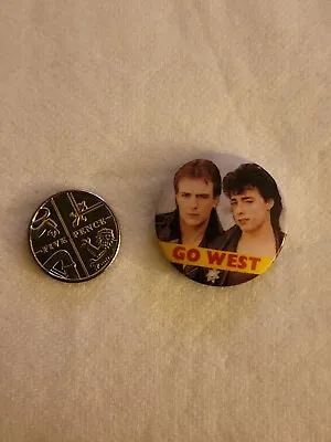 Go West 80s Pin Badge • £2