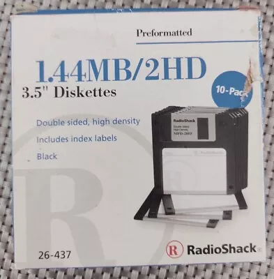 Radio Shack MF2HD 3.5 Inch DS/HD IBM 1.44MB Diskettes X 9 • £8.99