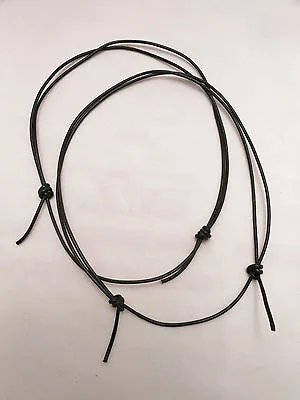 2 Black Leather Surfer Necklace Choker Unisex- Fully Adjustable- Made In USA • $11.49