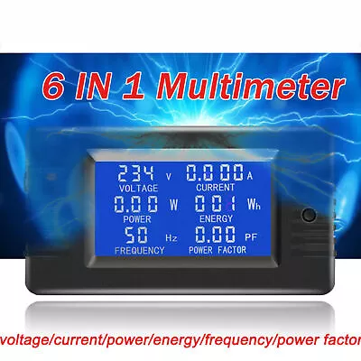 100A AC 80-260V LCD Digital Power KWh Watt Meter Volt Amp Voltmeter Ammeter • $29.97