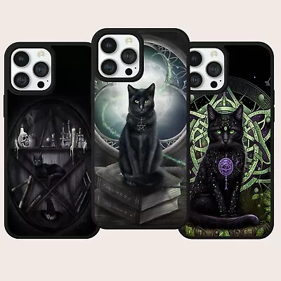 Black Cat Witch Magic Gift Back Only Phone Case Cover For Iphone Samsung Huawei • £7.99