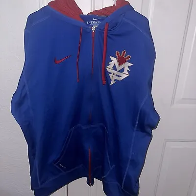 NWT- Nike Manny Pacquiao Therma Fit Full Zip Hoodie Men's Size 2XXL Blue Red • $130