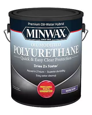 Minwax Water Based Oil-Modified Polyurethane Satin Clear 1 Gallon • $50.99