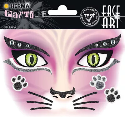 Face Art Stickers Pink Cat HERMA • $9.95