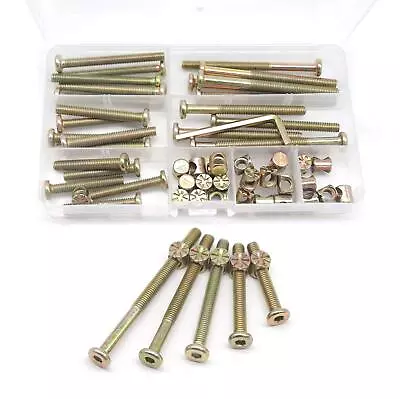 Baby Bed Crib Screws Hardware Kit 25-Set M6x40mm To 80mm Hex Drive • $14.76